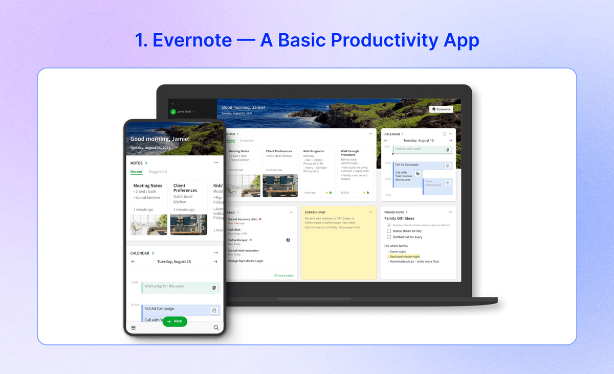 Evernote custom app development cost: Approximate estimation